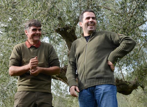 Epikouros’ production manager Michalis (right) and his colleague Efthimios